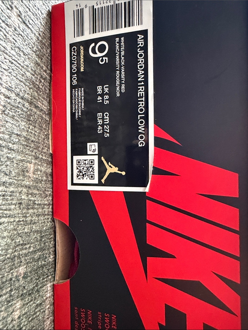 Nike Air Jordan 1 Low - White/Black/varsity red - Picture 2 of 6